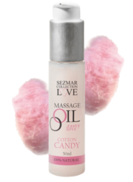 Huile de massage comestible Barbe à papa 50ml - SEZ053
